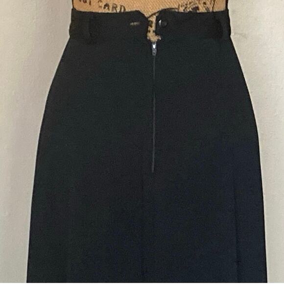 Vintage Black Polyester A-Line Maxi Skirt Women’s S - Picture 4 of 7